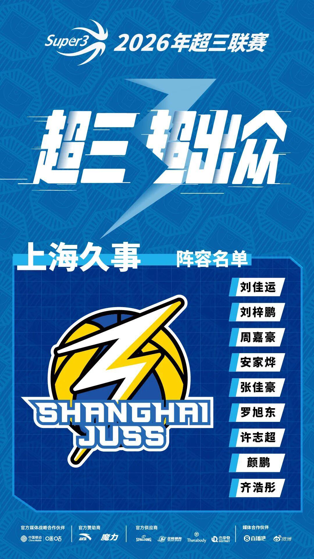 2026年超三联赛球员名单揭晓